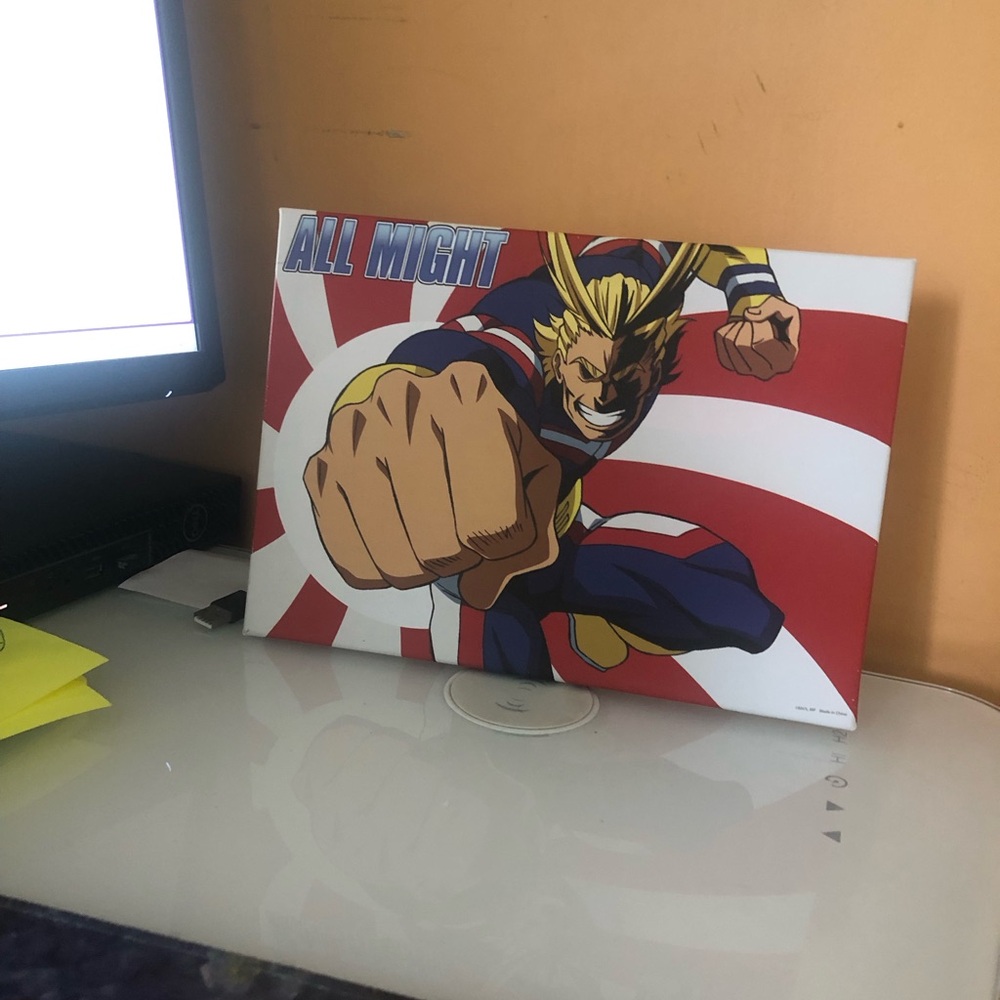 All Might My Hero Academia Canvas Artwork | Vibrant Anime Wall Decoration